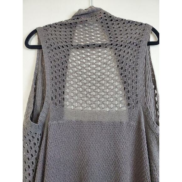 Sacred Threads‎ Womens Small Open Front Cardigan Sweater Layering Brown Bohemian - Picture 9 of 10